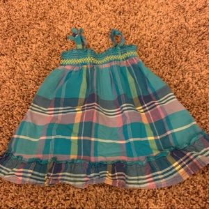 OshKosh blue plaid dress for summer!